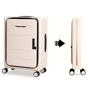 PP Collapsible 20 24 Inch Traveling Luggage Waterproof Lightweight Suitcase TSA Lock Unisex Hardshell 4-Wheel Spinner Rolling