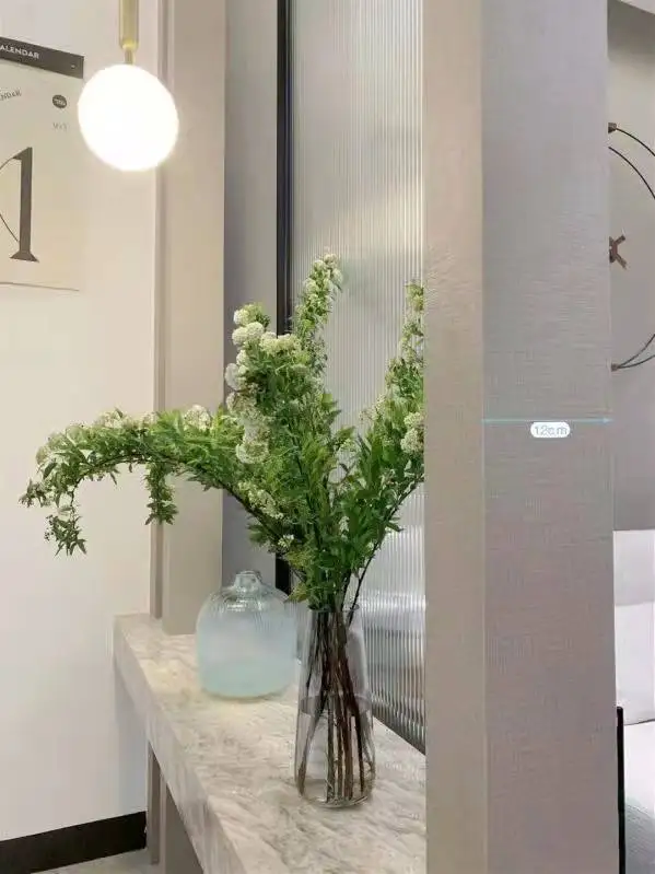 Modern Style Living Room Partition Divider Glass Inlaid Screen