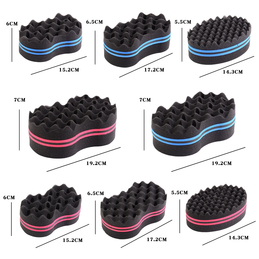 Hot Sale Magic Twist Hair Curl Sponge Wave Twist Brush Twoside Afro