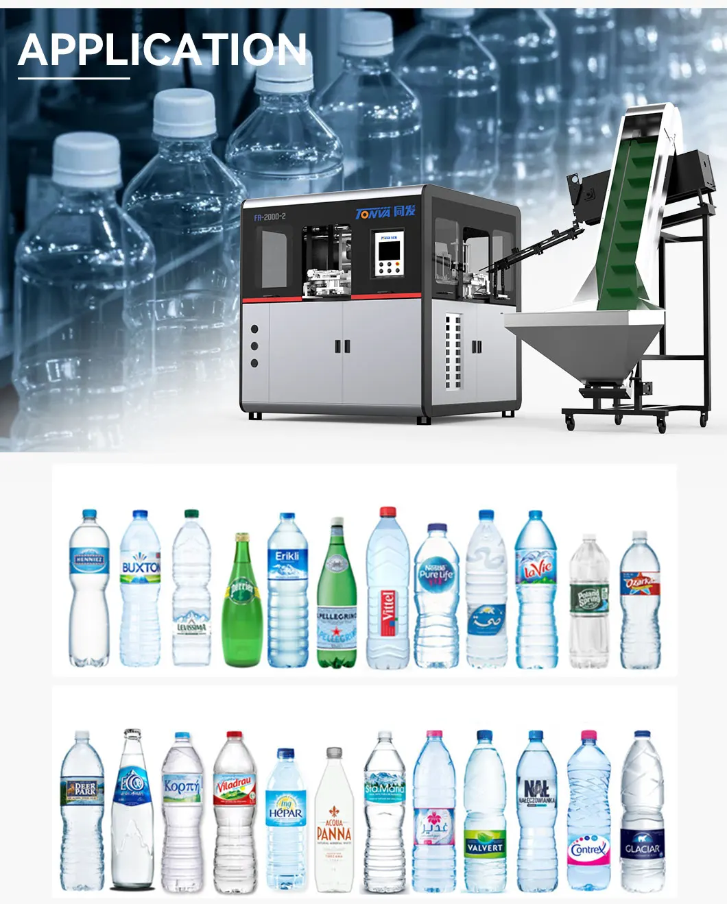 Tonva Automatic Pet Plastic Water Bottle Blowing Molding Making Machine