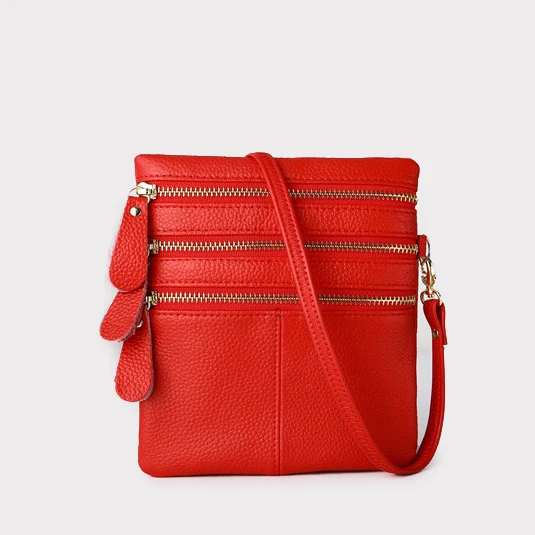 Genuine Real Leather Shoulder Bag Handbag Ladies\Women & Girls Multi Pocket 