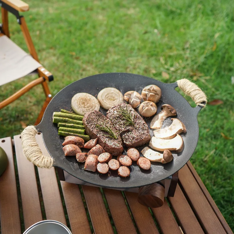 Luchten Per Zeeziekte Amazon Hot Outdoor Camping Barbecue Plate Korean Bbq Frying Pan Portable  Smokeless Barbecue Grill Non-stick Bbq Grills - Buy Nonstick Cast Iron  Skillet Fry Pan Set Frying Pan,Bbq Grill Plate,Grill Plate Barbecue