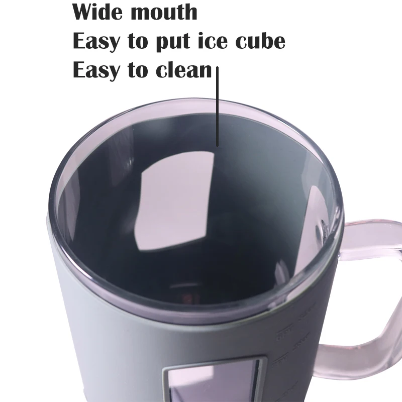 Insulated 32oz 32 Oz Clear Glass Mug Tumbler With Handle Bamboo Lids