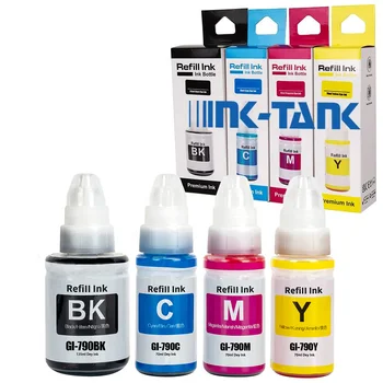 Pack De 4 Botellas De Tinta De Repuesto Compatibles Con Impresoras Canon PIXMA G1000, G2000, G3000, G4000 Y Similares - Negro, Cian, Magenta, Amarillo