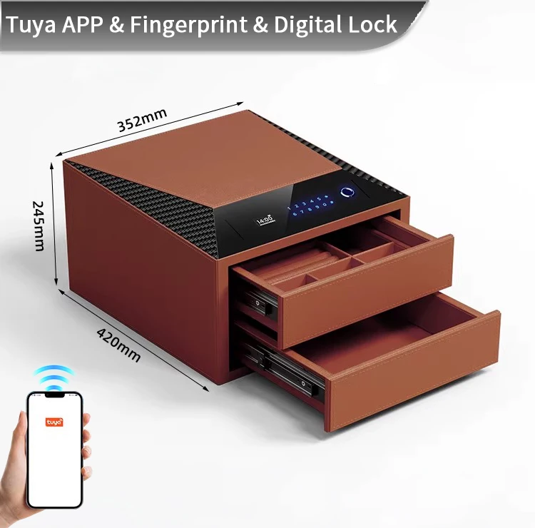 F2-2A CEQSAFE Smart Fingerprint Digital Safe Steel Jewelry Safe Box Drawers Storage Wardrobe Accessories