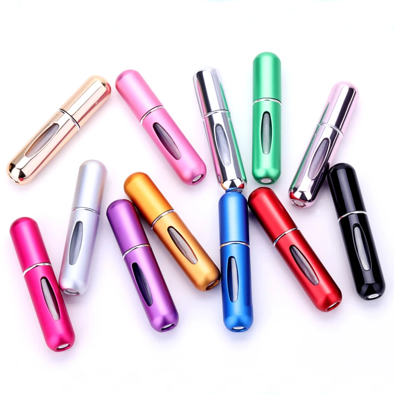 MUB 5ml Mini Perfume Atomizer Refillable Perfume Bottles Travel Sized Aluminum Perfume Atomizer Spray Bottle