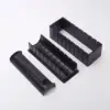 Black round sushi set of three-large frame-base-lid