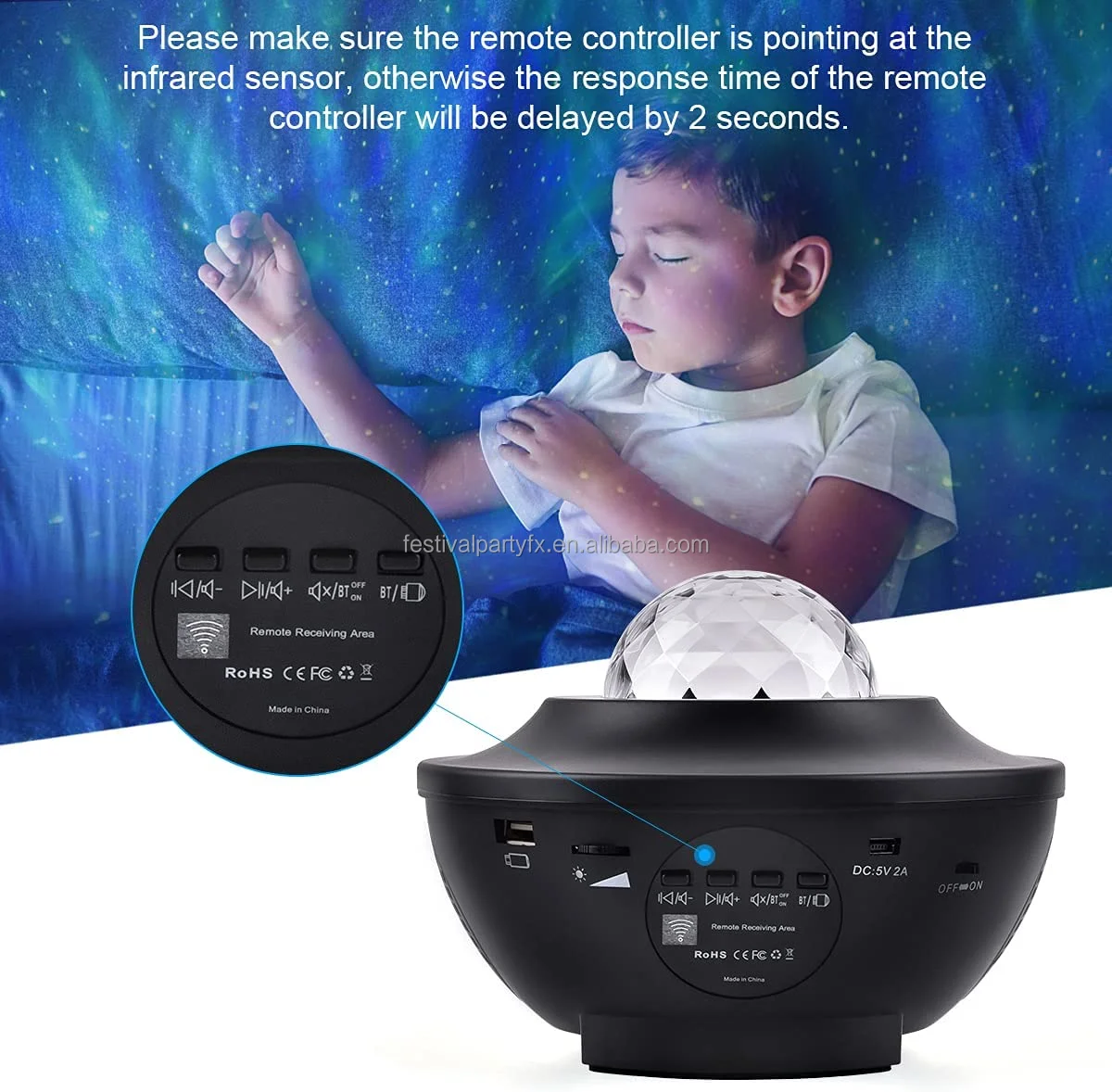 Factory Hot Sale Starlight 3 In 1 Starry Night Light Speaker Remote
