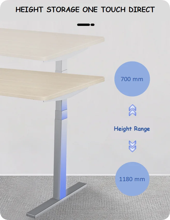 product wholesale oem odm single motor computer standing table frame ergonomic smart electric height adjustable sit stand motorized desk-10