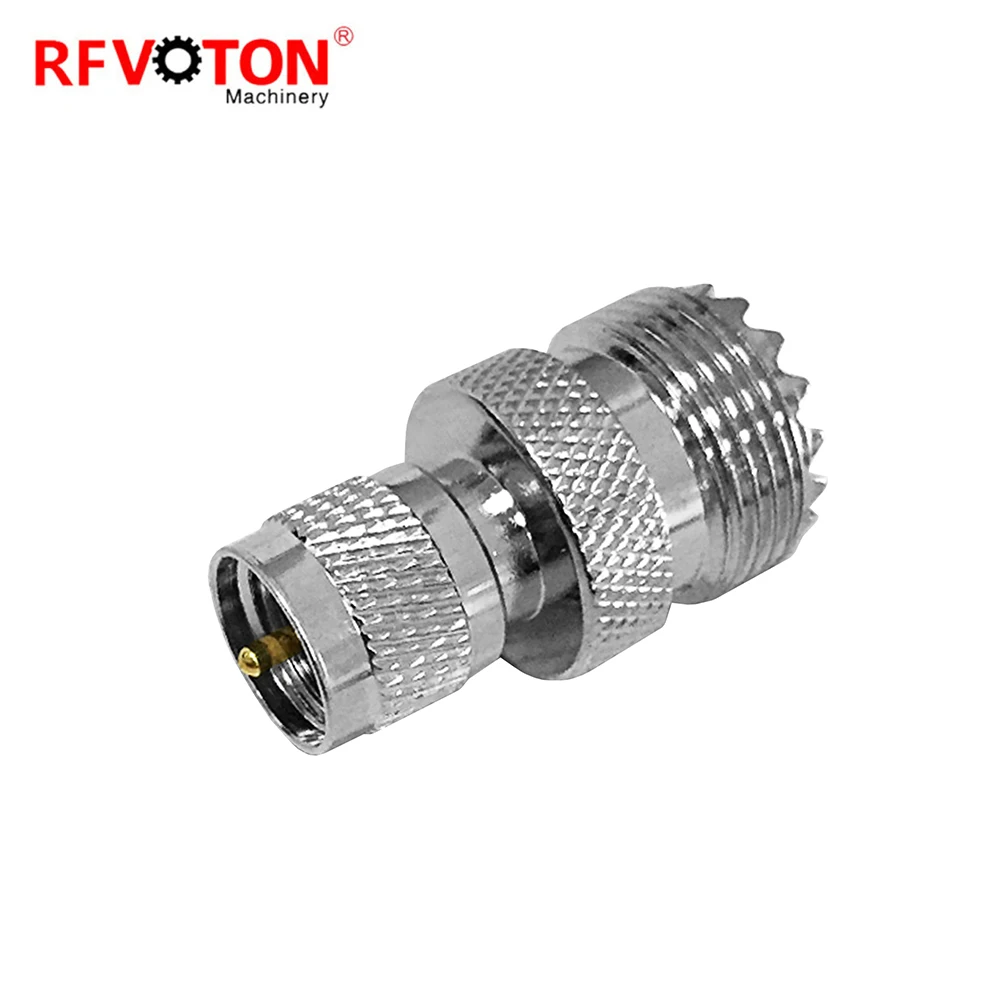 Connector ab Officina Suppeditatus, 50 Ohm, MINI UHF Masculus Plug ad MINI UHF Femina Jack, Directus, Adapter RF in Stoccis