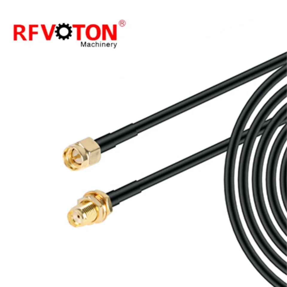 RG58 Cable SMA Male to SMA Female Bulkhead WiFi Helium Antenna Extension Cord RG-58 50 Ohm SMA Pigtail Jumper