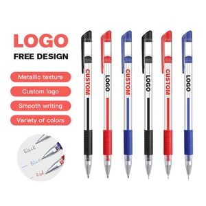 Customize Straight Liquid Student Study Ink Pens  Blue Black Red Colorful 0.5 0.7 Mm Gel Ink Pens Set Back to School
