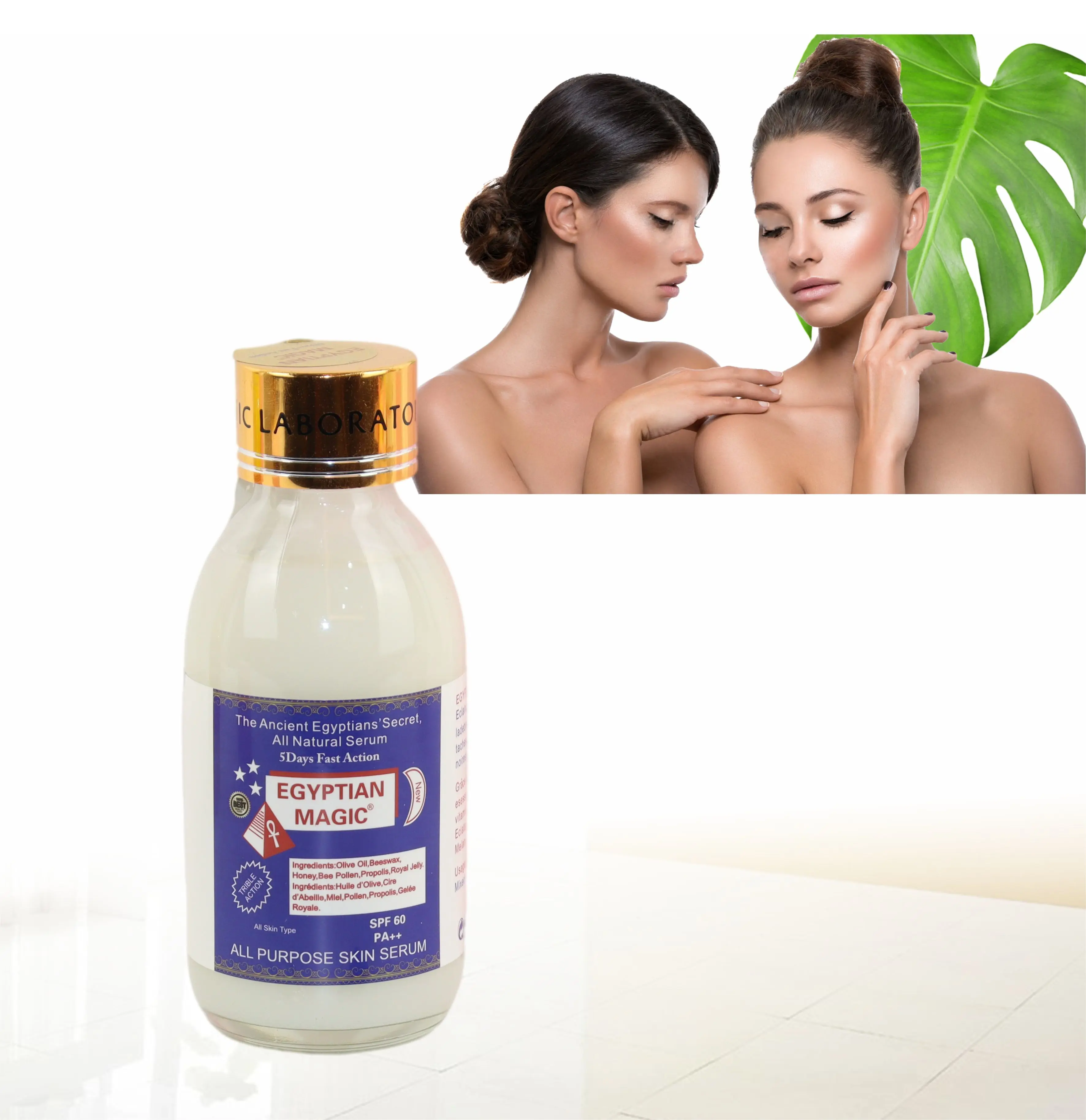 The Ancient Magic Secret All Purpose Skin Serum 5 Day Fast Action Whitening Organic Olive Oil Serum for Black Spots Skin