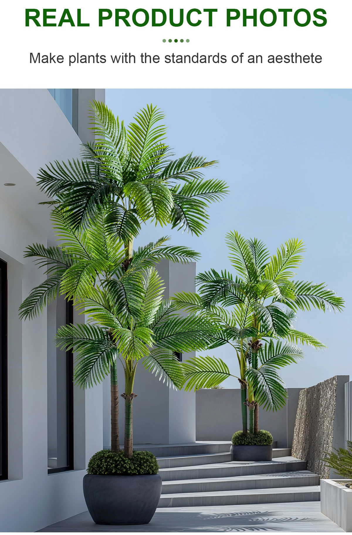 Manufacturer Direct Sales 8 Feet Giant UV-Resistant Artificial Plastic Palm Tree Home/Outdoor Landscaping Greening Plant factory