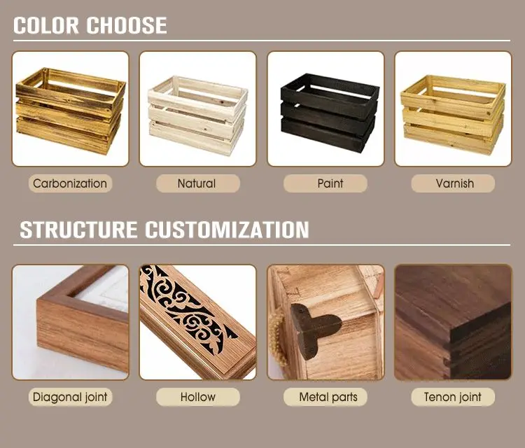 Custom Logo Size Unfinished Pine Wood Gift Packaging Box Wooden Slide