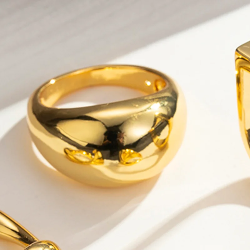 High Quality Fine Jewelry Minimalist Knuckle Ring Set Custom 18k Rea