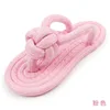 Pink cotton rope slippers (approx. 16*7CM)