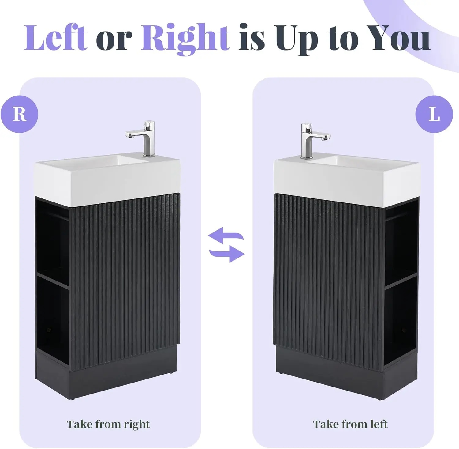 product customizable small bathroom vanity storage cabinet  integrated ceramic sink design for small bathroom-7
