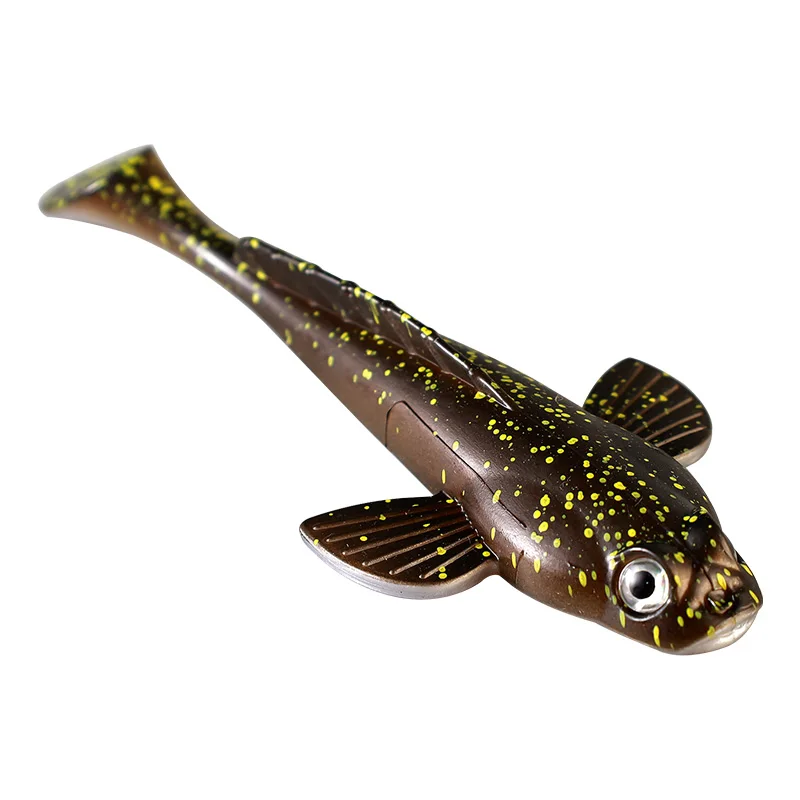 12.5センチメートル17グラム人工餌シミュレーション黒ナマズ餌軟質