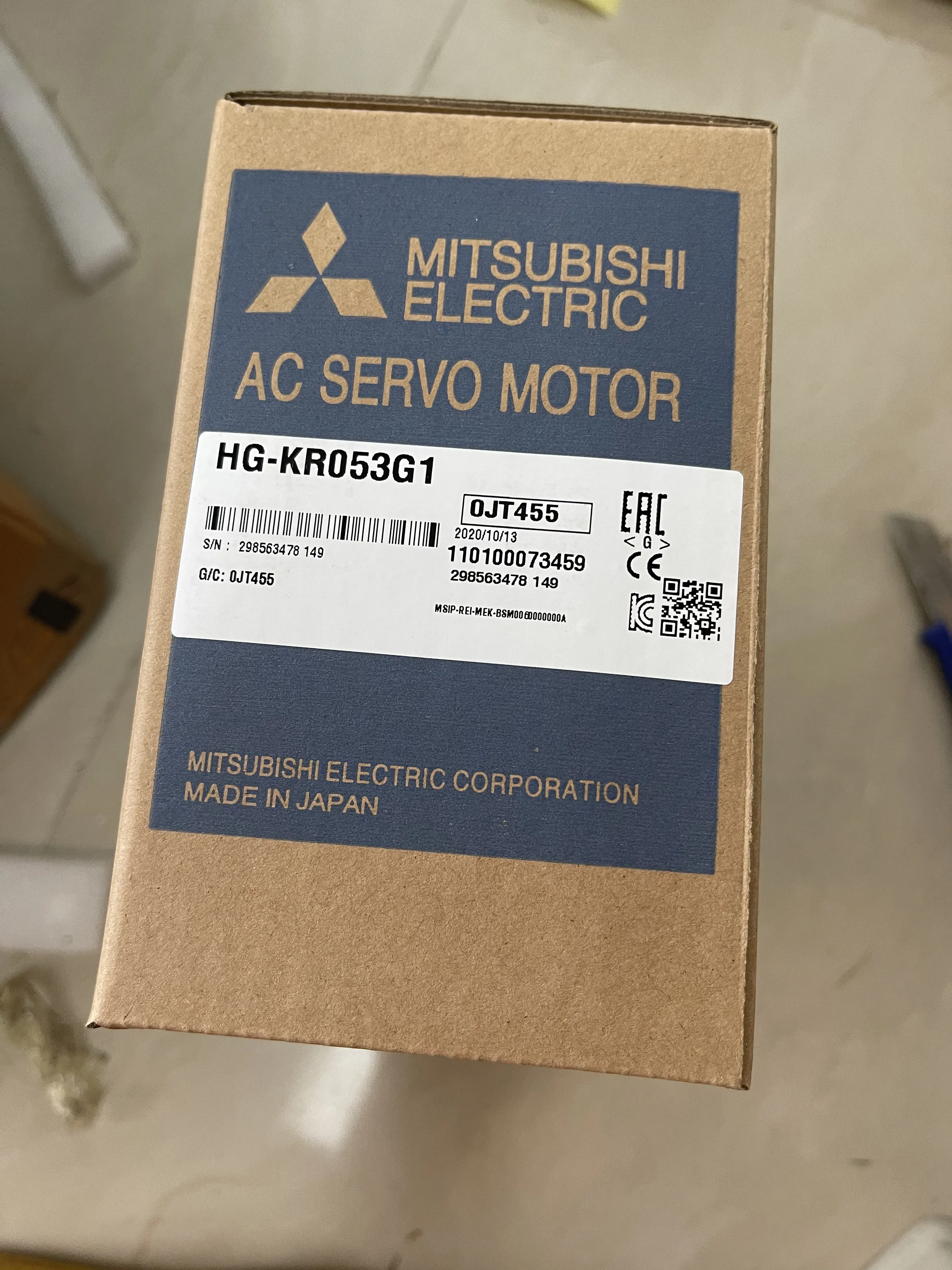 Mitsubishi AC Servo Motor HG-KR053G1