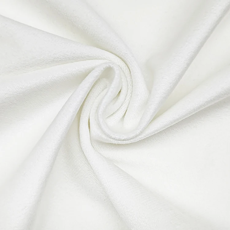 Hot Selling Solid Velour Fabric Velvet Material, Soft Stretch Polyester Knitted Velour Fabric for Clothes/ details