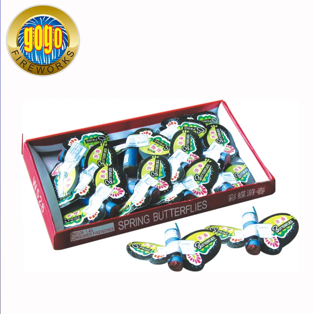 S7505 Legend Changing Color Wheel Flying Novelty Fireworks Special Shape Fireworks Happy Boom Firecrackers Packing in 72/1