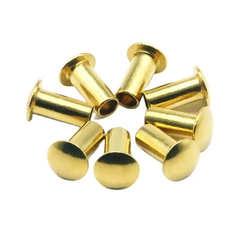 supply round head semi tubular rivets brass copper rivets