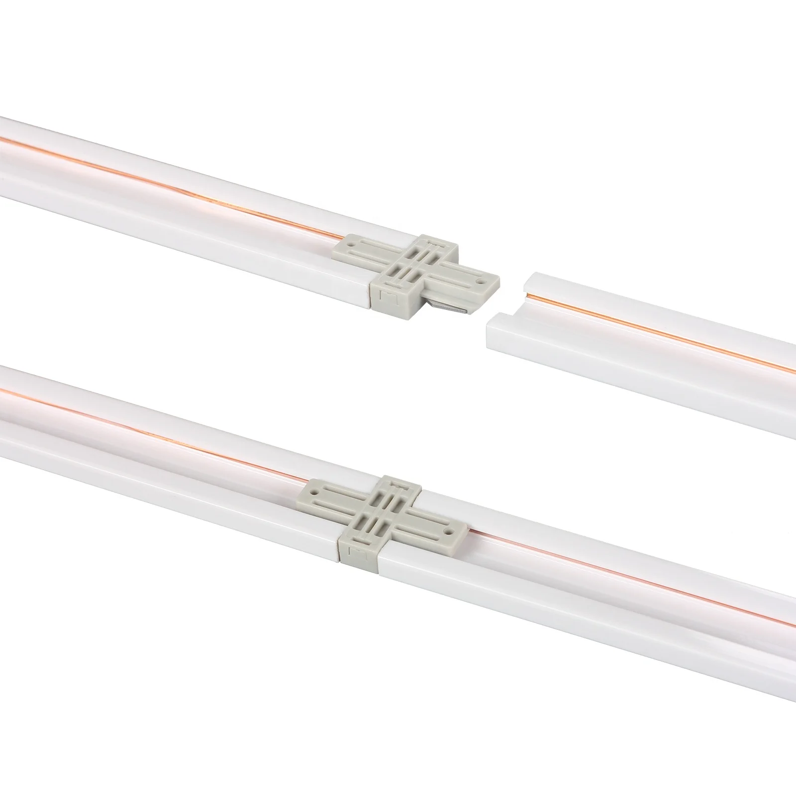 Surface Mounting DC Power Track Socket With Connectors for Display Cabinet Led Track Light