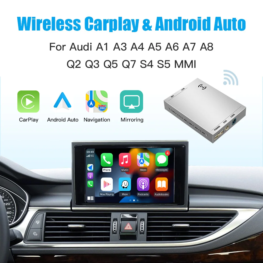 CARABC Wireless Carplay Android Auto Interface for Audi 3g Mmi Rmc A6 A7 2012-2016 With Mirror Link audi A6 C7 Carplay