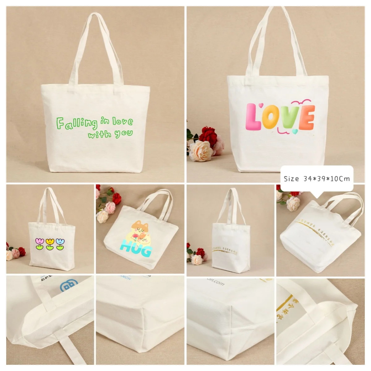 Custom Eco-friendly Canvas Tote Bags With Logo - Odm