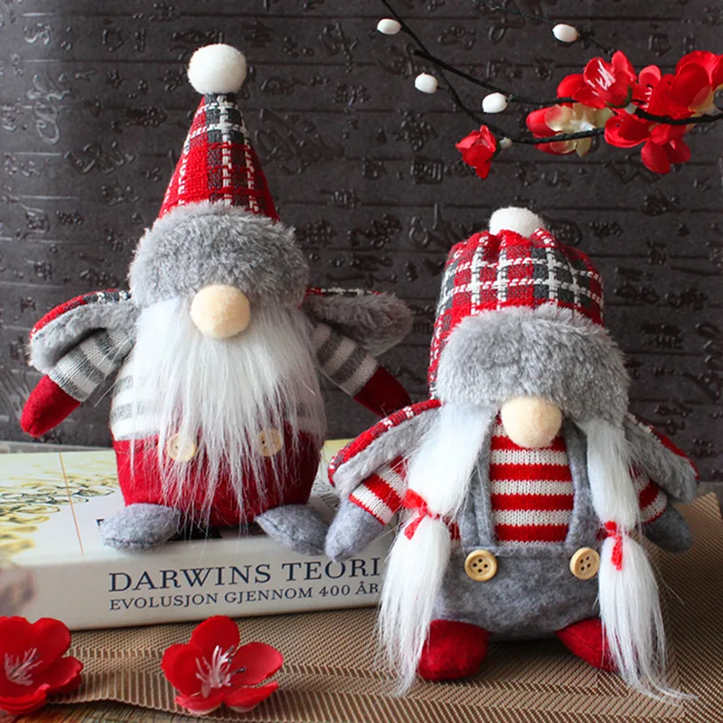 New Year 2024 Gifts Navidad 2023 Christmas Gnome Doll Faceless Forest Old Man Xmas Ornaments Noel Christmas Decorations for Home
