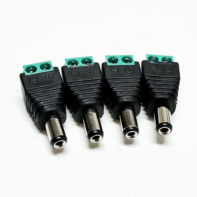 High Quality 12v Male Dc Power Connector 2.1 X 5.5mm Plug Jack Adapter 