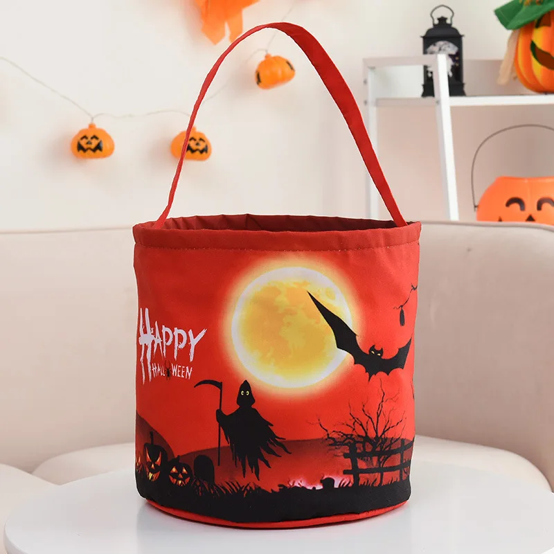 Newest Halloween Led Candy Baskets Trick Treat Bucket Pumpkin Party