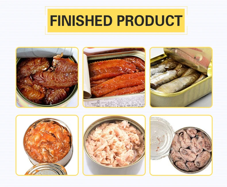 Tca Full Automatic Canned Sardines Fish Processing Packaging Line