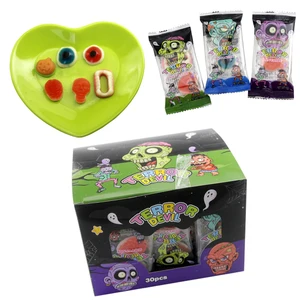 Wholesale Fruit Flavour Halloween Terror Devil Eyeball Skull Shape Gummy Soft Candy