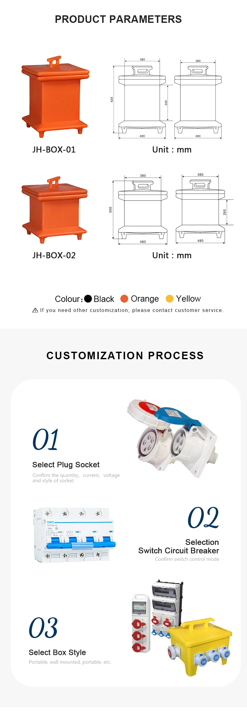 Waterproof Distribution Box IP67 Outdoor Waterproof 3 Phase Power ...