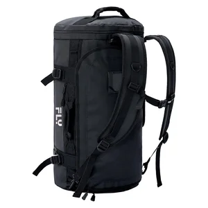 Black High Quality Customization Portable Backpack Camp Hiking Men's Sport Fitness Gym Duffle Backpack Bag With Shoe Compartment