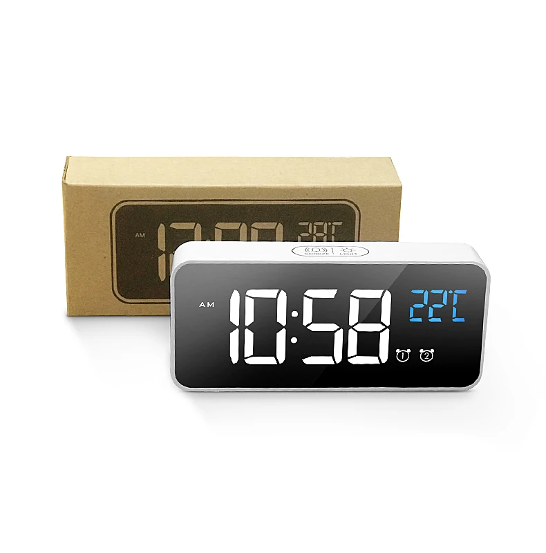 Electronic LED Clocks Customize Private Label Desktop Clock Digital Table Clock with Snooze Function