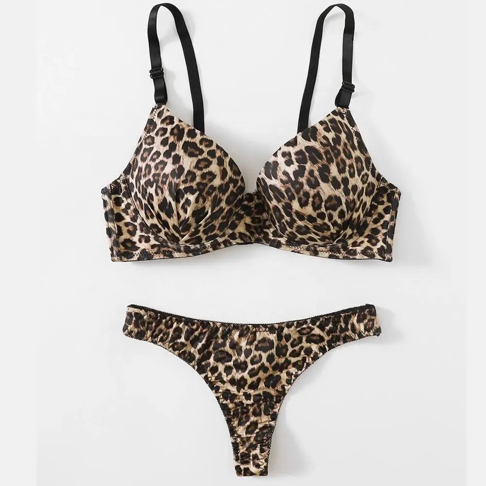 Latest Fashion Leopard Wholesale Sexy Bra Panty Photo Underwear Women ...
