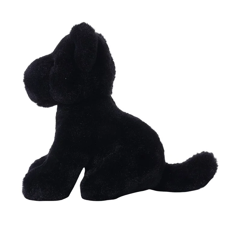 Custom Plush Design Black Dog Plush Animal Toy Wholesale Custom Claw Machine Doll Animal Plush Toy