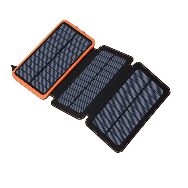 Waterproof solar power bank 40000mah power banks solar with led cigarette lighter light