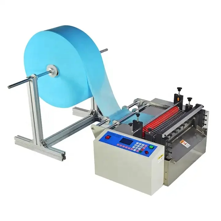 Automatic Small Paper Plastic Bubble Cutter Machine Aluminium Foil Pet Film Cut Rolls to Sheets Vinyl Pvc Roll Cutting Machine