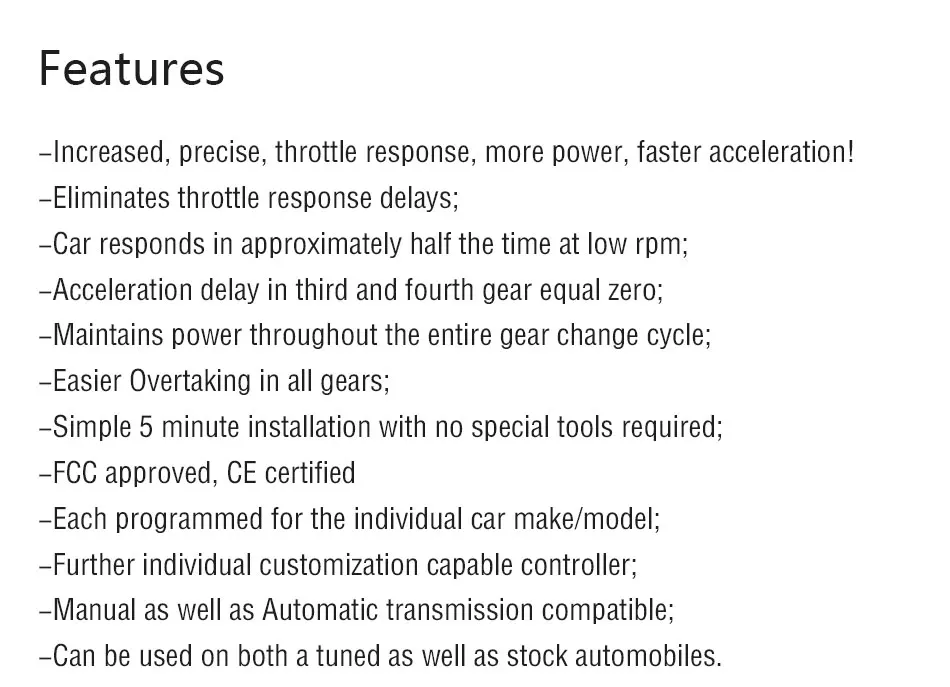 Electronic Throttle Controller,Vehicle Performance Throttle Response