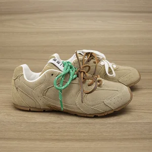 11.17 W Retro Style Distressed German Training Lace-up Women Versatile Double Shoelaces Casual Comfortable Forrest Gump Sneakers