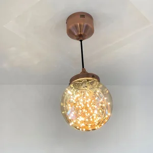 Patent Lighting Simple Hanging Modern Glass Ball Led Stirp Pendant Lamp