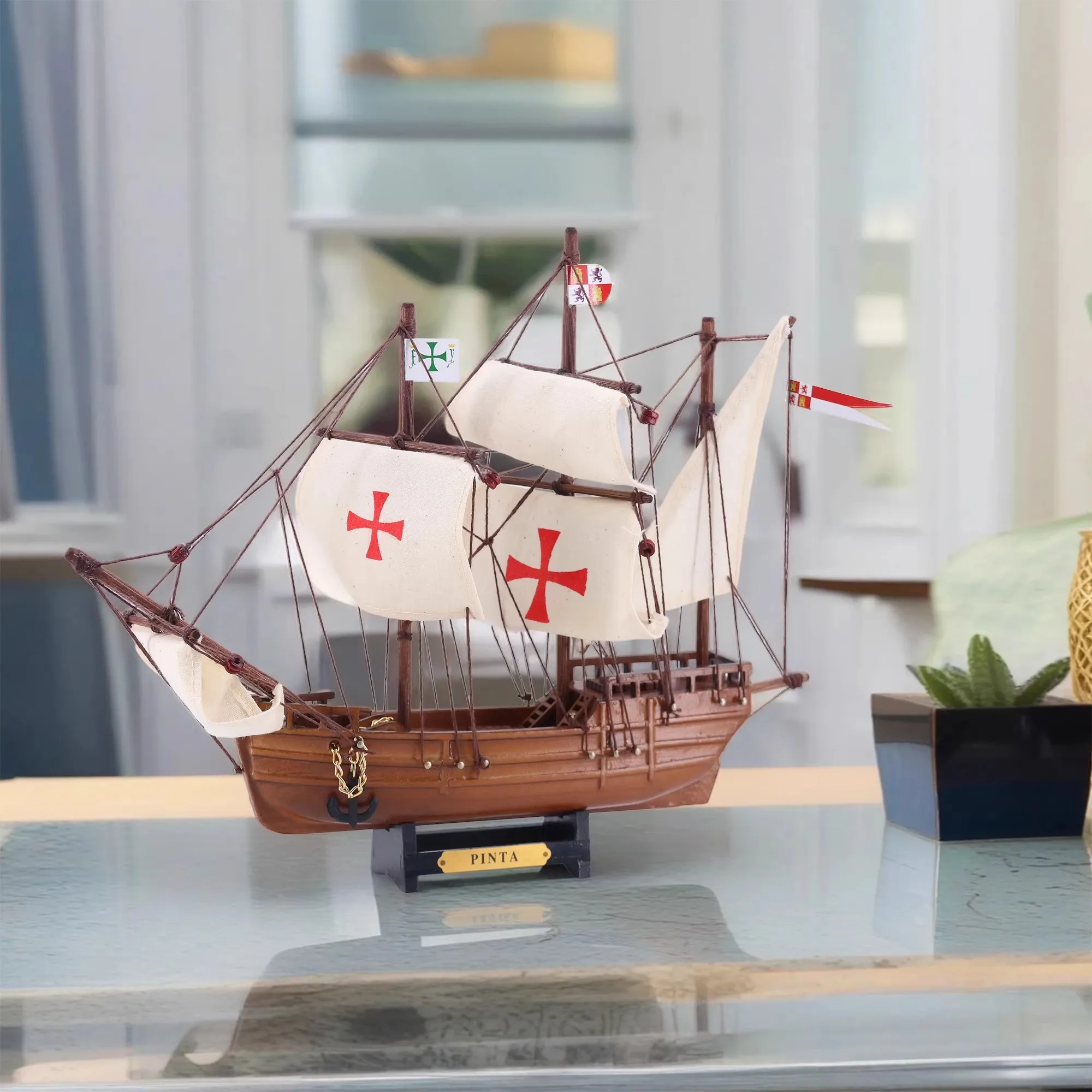 Wooden Santa Maria Limited Tall selling Model Ship 20