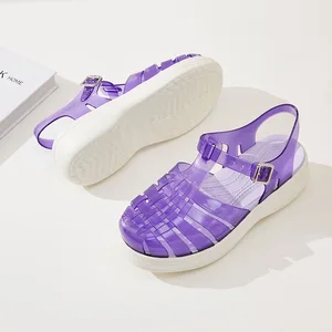 Babyhappy Durable Non-slip Shoes Waterproof Colorful Wholesale Unisex PVC Kids Jelly Sandals