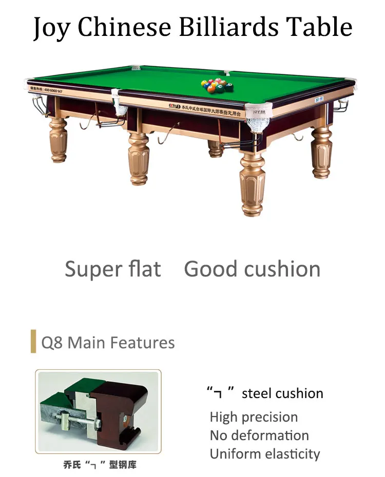 Chinese Pool Table 9ft Indoor Biliard Pool Table With Slate Bed Pool ...