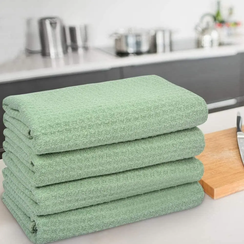 Household Waffle Weave Cleaning Cloths Kitchen Tea Towels Dish Drying Towels Washcloths Hand Towel