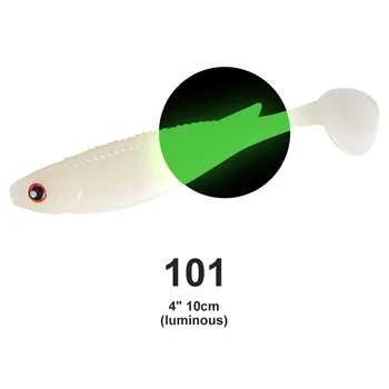 CHEERY NOEBY 10cm Paddle Shade Soft Bait Swimbait Luminous Fishing Lure Plastic Soft Baits Leurre for Saltwater and Freshwater – Soft Lure – view 3